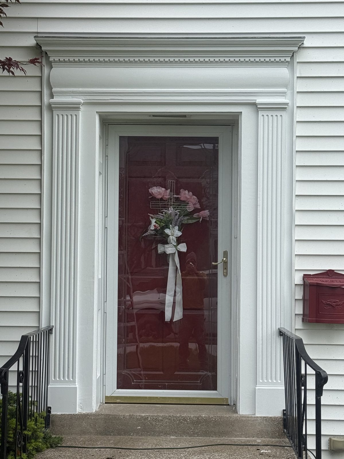 Restored fluted trim and fresh paint.