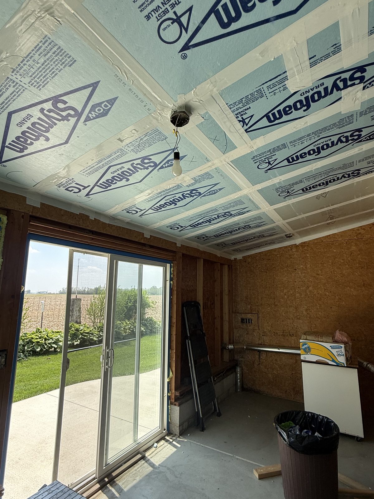 Existing windows and finishes before demolition.